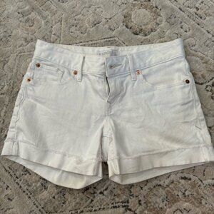 EXPRESS | WHITE DENIM SHORTS SIZE 00